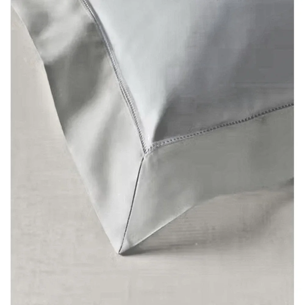 Ralph Lauren Organic Cotton Sateen Border European Sham‎ Parchment White $185
